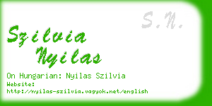 szilvia nyilas business card